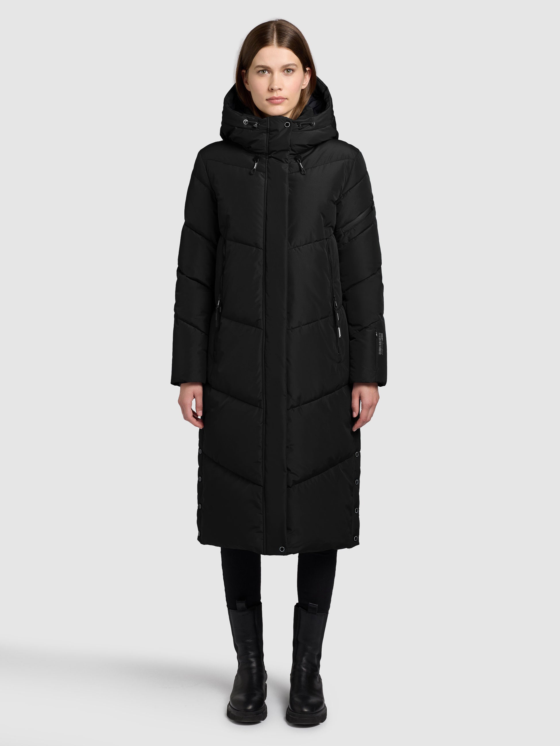 khujo-mantel-sonje6-black-steppmantel-wadenlang-wattiert-damen-winter image 1