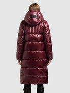 khujo-coat-nashi-mahogani-red-damen-steppmantel-knielang-slim image 3