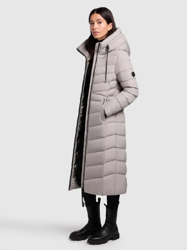 khujo-ingram4-mantel-blizzard-gray-taillierter-knielanger-steppmantel-f-r-damen image 1
