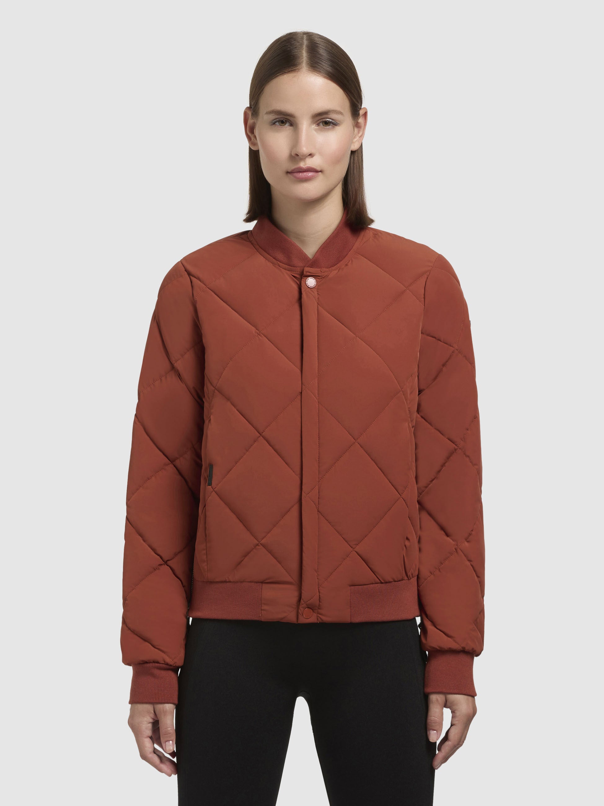 khujo-jacke-ange-rotbraun-kurze-bomber-steppjacke image 4