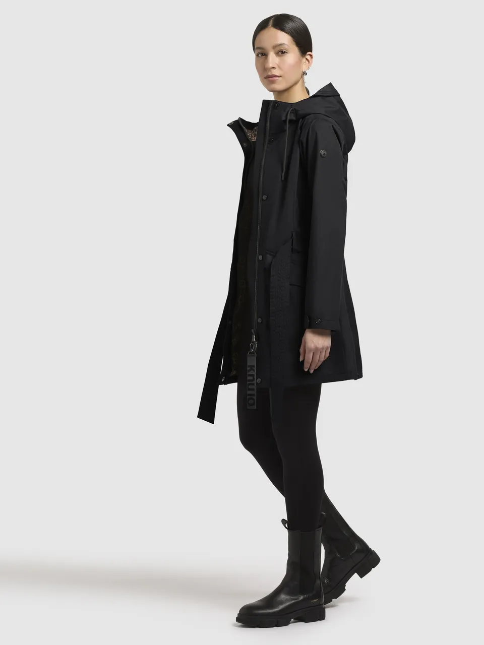 khujo-jacke-mosti-schwarz-trench-sommerparka-mit-leo-futter image 1