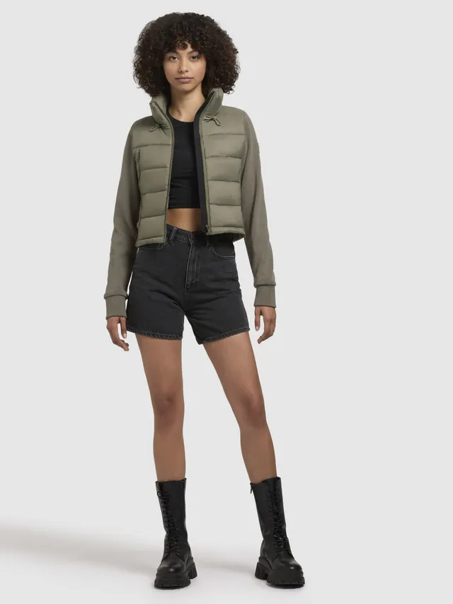 khujo-jacke-lival-graugr-n-cropped-steppjacke-slim-fit image 1