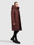 khujo-coat-jange2-matt-moscato-red-damen-wintermantel-knielang image 7