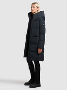 khujo-coat-aroma2-port-blue-damen-steppmantel-wasserabweisend image 2
