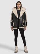 khujo-jacket-katy-black-damen-blouson-jacke-teddyfleece-kunstleder image 6