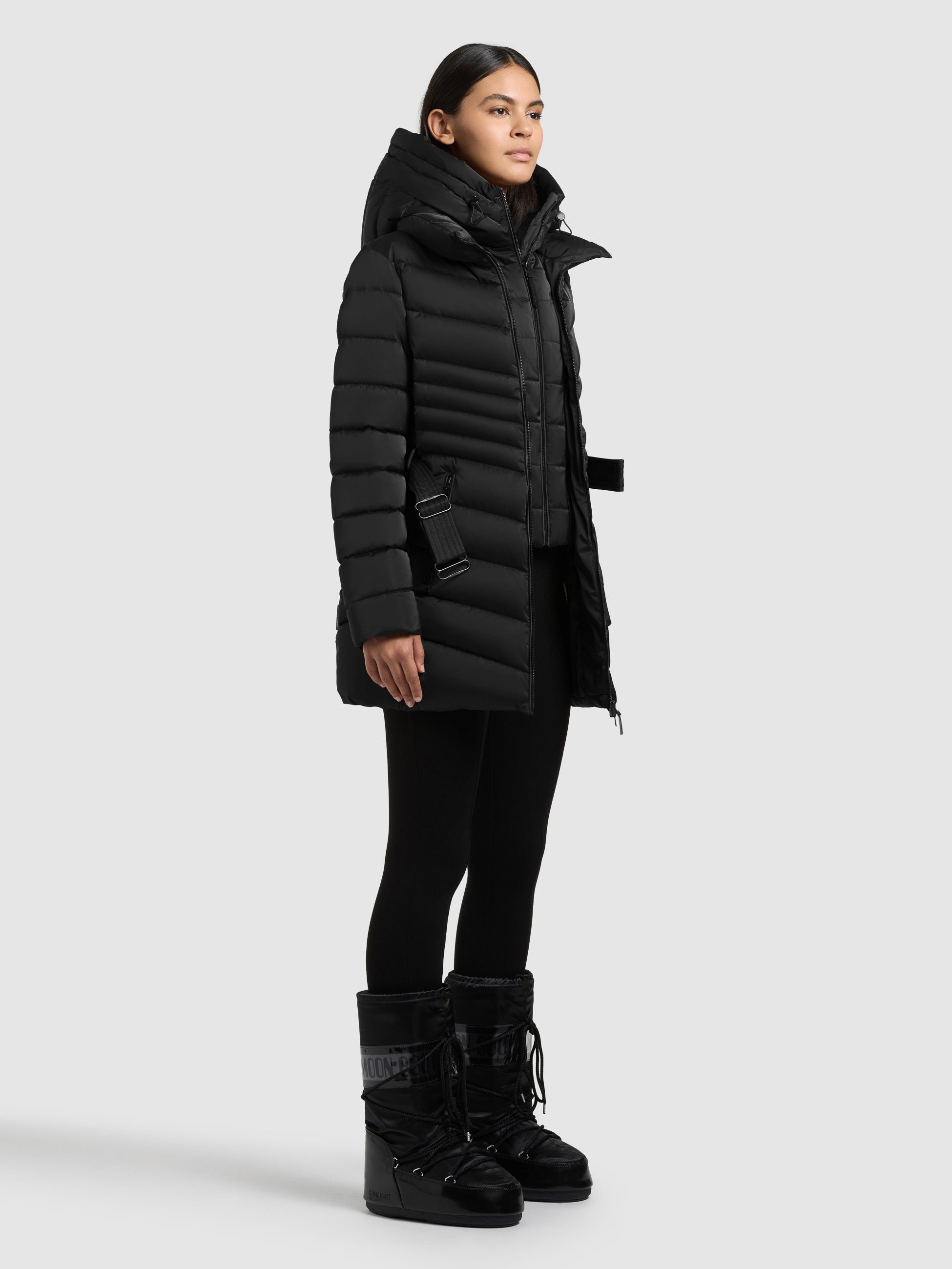 khujo-kina-damen-steppjacke-schwarz-mit-abnehmbarem-einsatz-und-g-rtel image 6