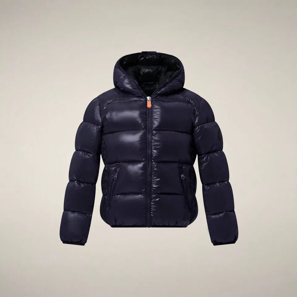save-the-duck-artie-jungen-steppjacke-blau-schwarz-mit-kapuze image 1