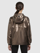 khujo-jacke-evelyn-braun-metallic-damen-kapuzenjacke image 3