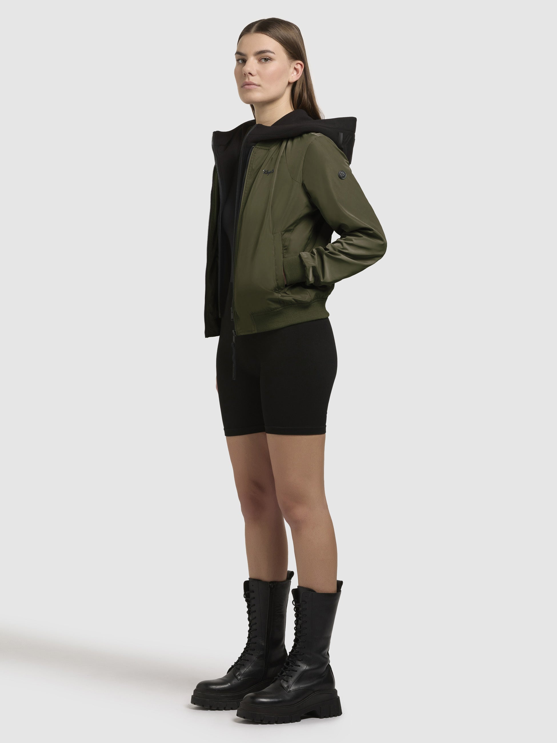 khujo-jacke-seeam-bomberjacke-olivgr-n-regular-fit image 2