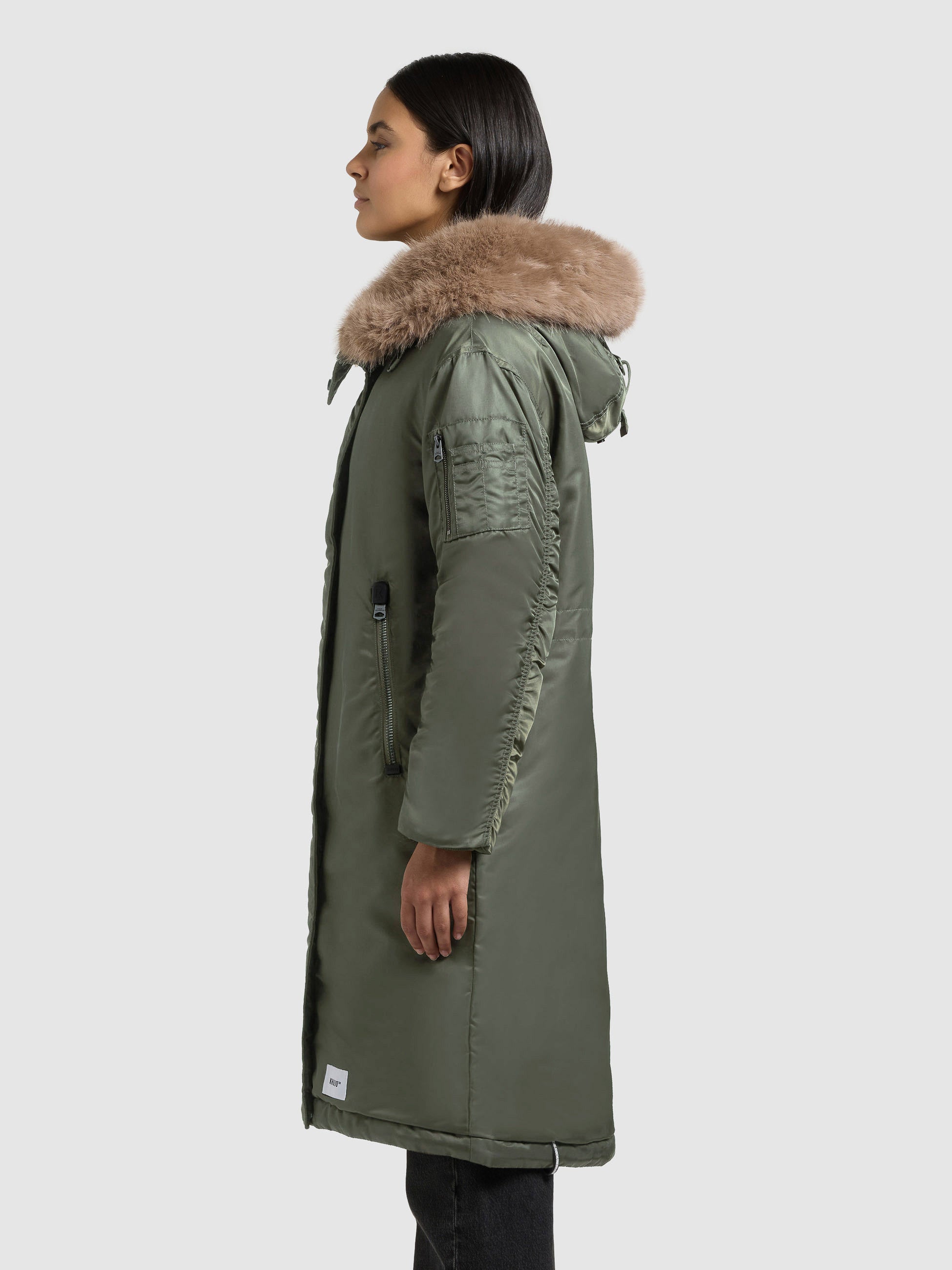 khujo-mantel-oliva-sage-green-damen-wintermantel image 5
