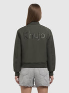 khujo-crystal-damen-bomberjacke-stepp-dark-green image 3