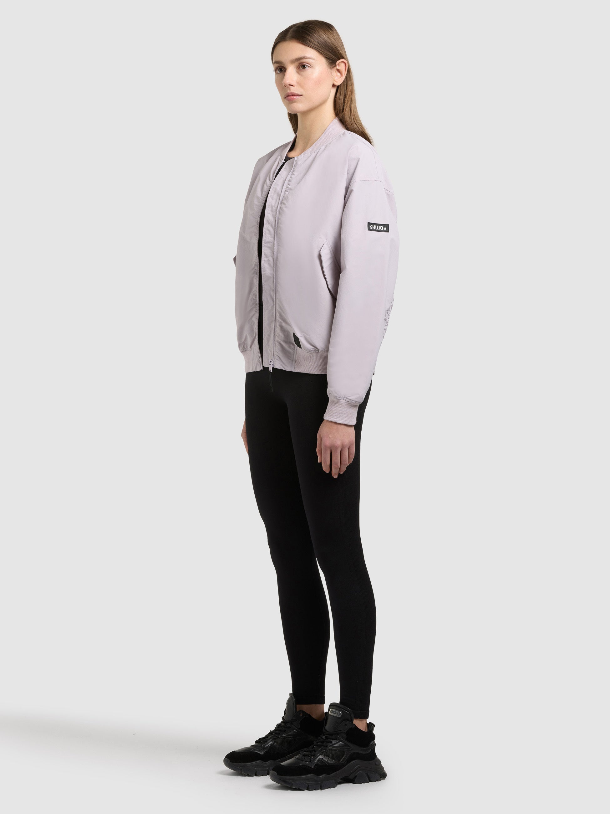 khujo-facee-blouson-bomberjacke-damen-raindrops-lilac-mit-tasche image 6