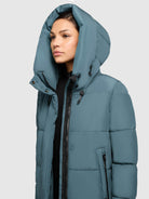 khujo-coat-soulani4-dim-blue-damen-steppmantel-wadenlang-mit-kapuze image 7