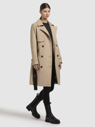 khujo-mantel-erine-sand-trenchcoat-damen-kurz image 6