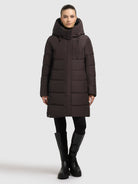 khujo-heather-damen-mantel-steppmantel-moody-plum-kurz image 2