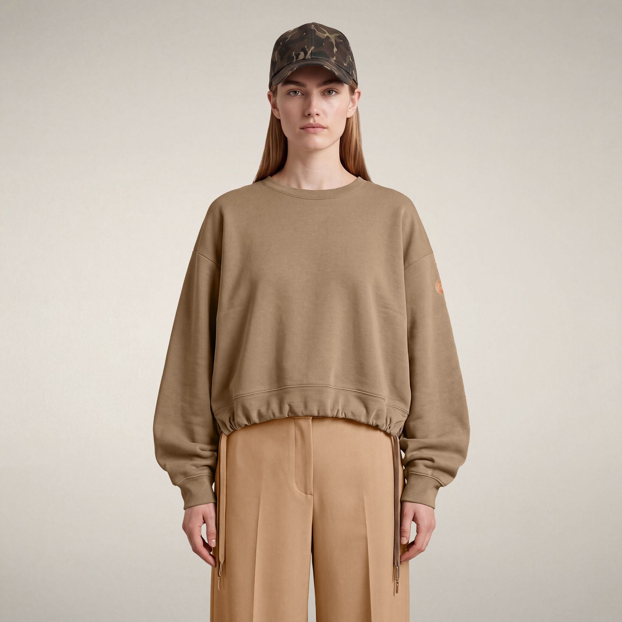 save-the-duck-akemi-sweatshirt-damen-beige-biscotto-rundhals image 5