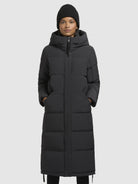 khujo-riad-mantel-dark-gray-knielanger-wattierter-damen-parka image 4