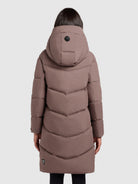 khujo-graya-damen-coat-taupe-wattiert-mit-kapuze-kurz image 3