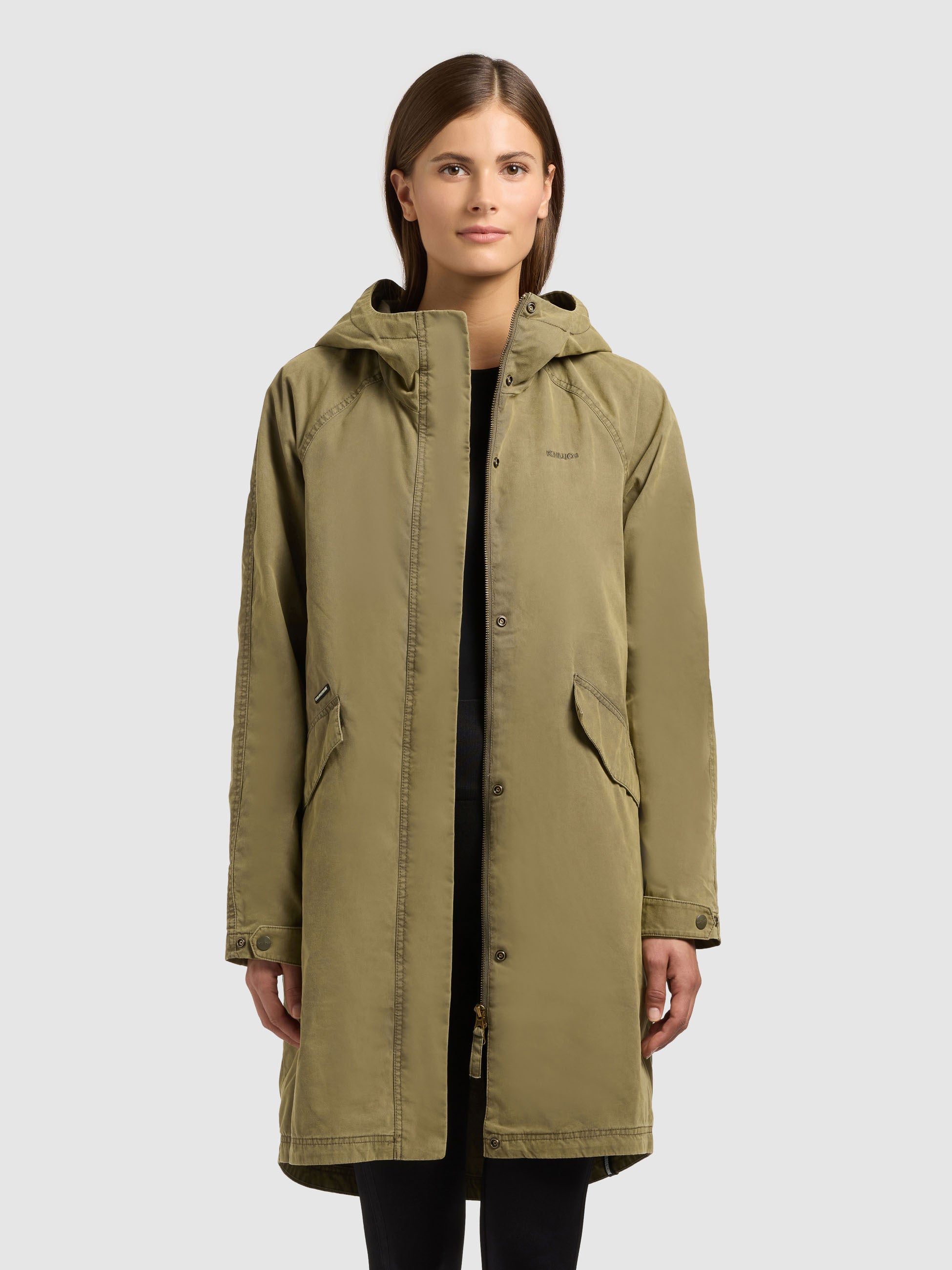 khujo-mantel-leal-turtle-green-damen-parka-vintage-look image 4