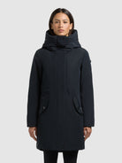 khujo-diance-damen-kurzmantel-port-blue-slim-fit-wattiert image 4