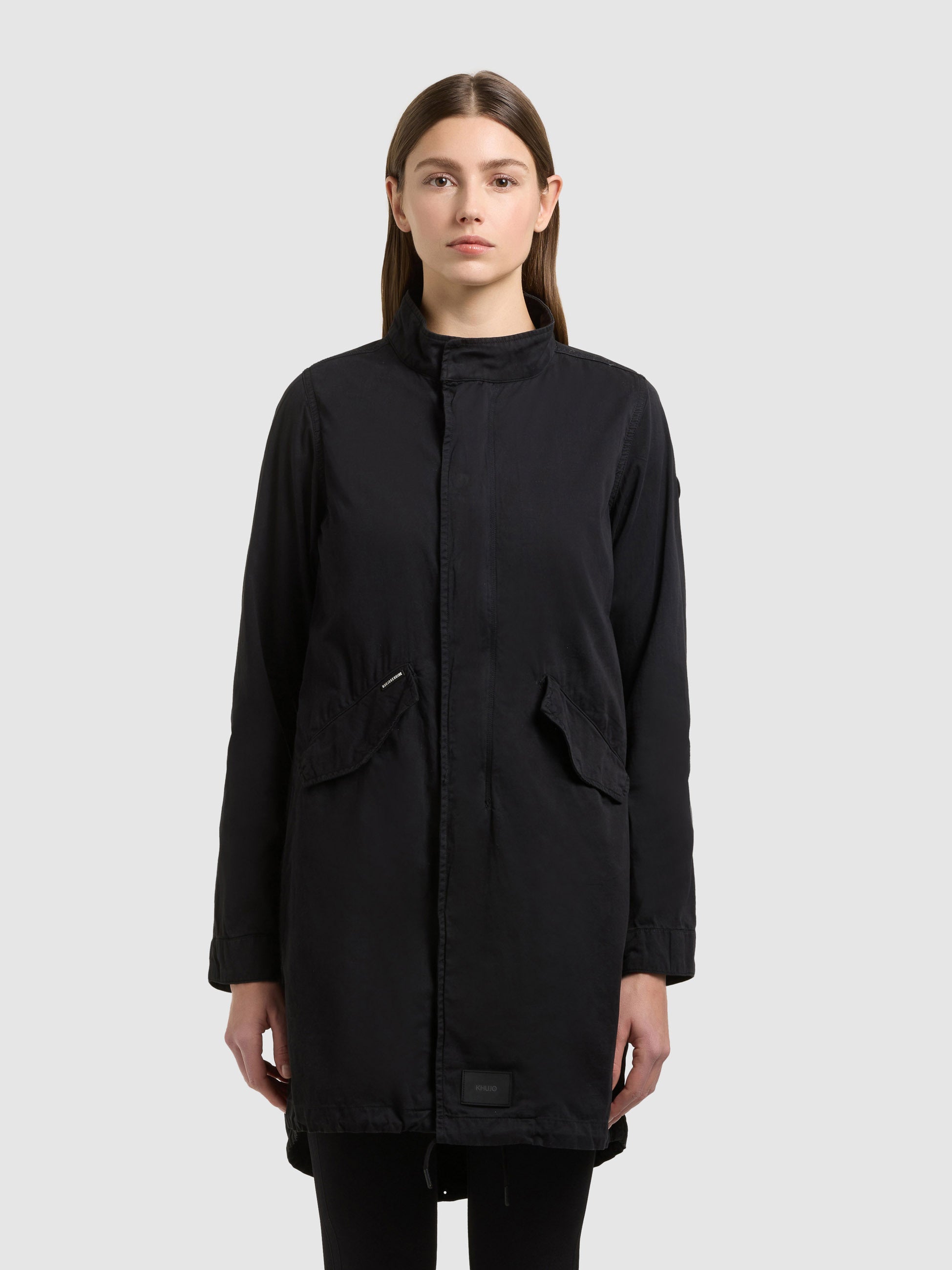 khujo-mantel-theres-black-damen-parka-bergang-baumwoll-twill image 4