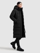 khujo-inda-damen-steppmantel-black-knielang image 2