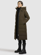 khujo-devion-teddy-damen-wintermantel-dark-olive image 2