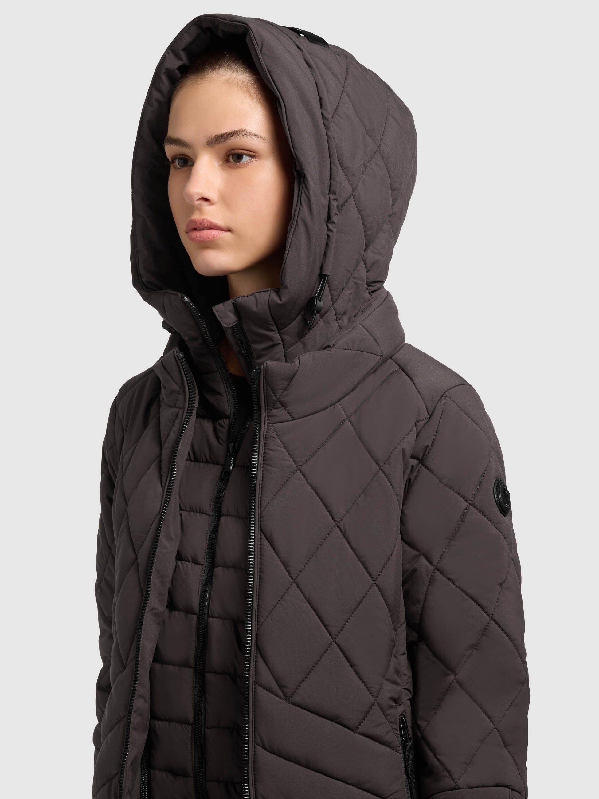 khujo-mantel-ivana-graphite-grey-damen-kurzmantel-stepp-mit-einsatz image 7