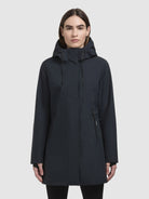khujo-jacke-izaf3-dunkelblau-wasserabweisende-damen-regenjacke-mit-kapuze image 4