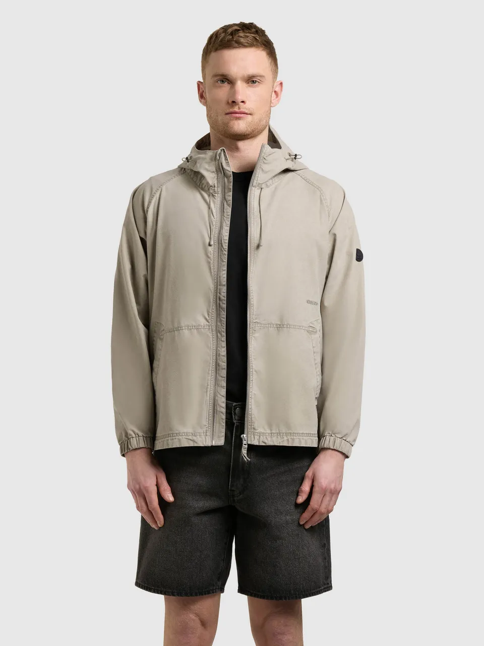 khujo-jacke-weru-light-grey-kapuzenjacke-blouson-aus-baumwollmix image 1