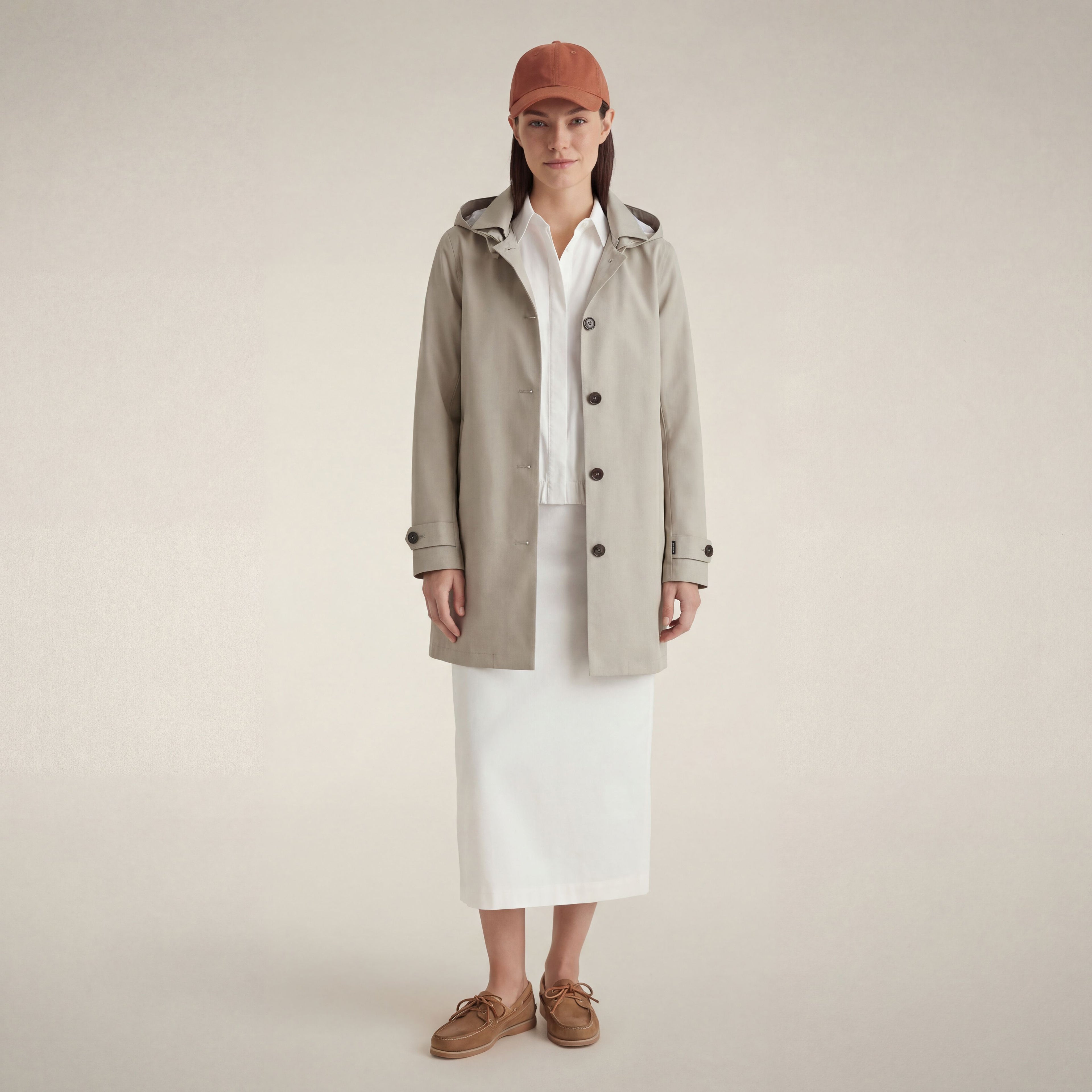 save-the-duck-april-damen-regenmantel-hellbeige-trench image 1