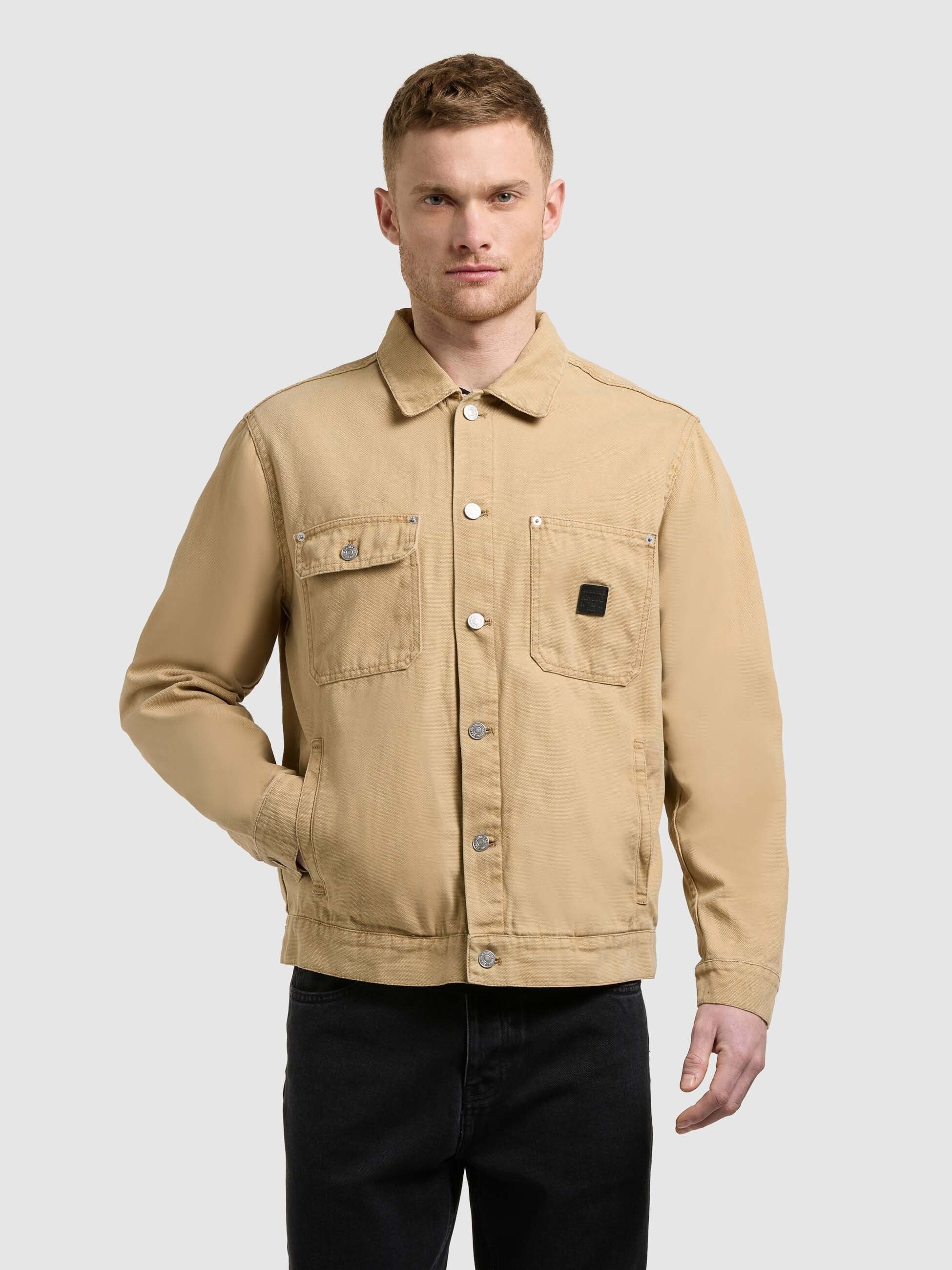 khujo-jacke-ronny-camel-workwear-jacke-aus-baumwoll-canvas-regular-fit image 1