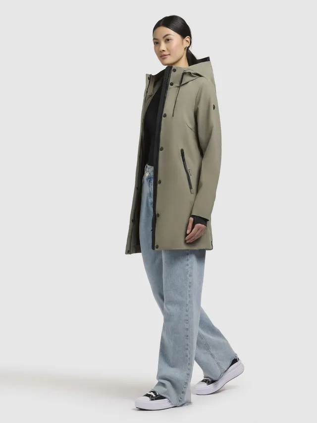 khujo-jacke-izaf3-graugr-n-leichte-regenjacke-damen-mit-kapuze image 1