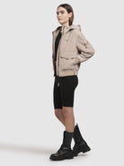 khujo-jacket-anov-beige-blouson-sommerjacke-regular-fit-mit-2-lagen-kapuze image 2