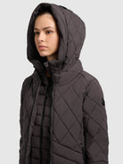 khujo-ivana-damen-kurzmantel-graphite-grey-2-in-1-mit-einsatz image 7