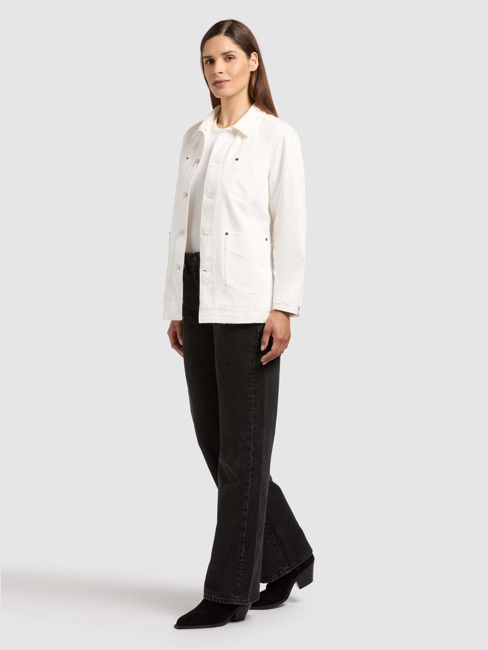 khujo-miria-damen-jeansjacke-off-white-hemdjacke-destroyed-look image 6