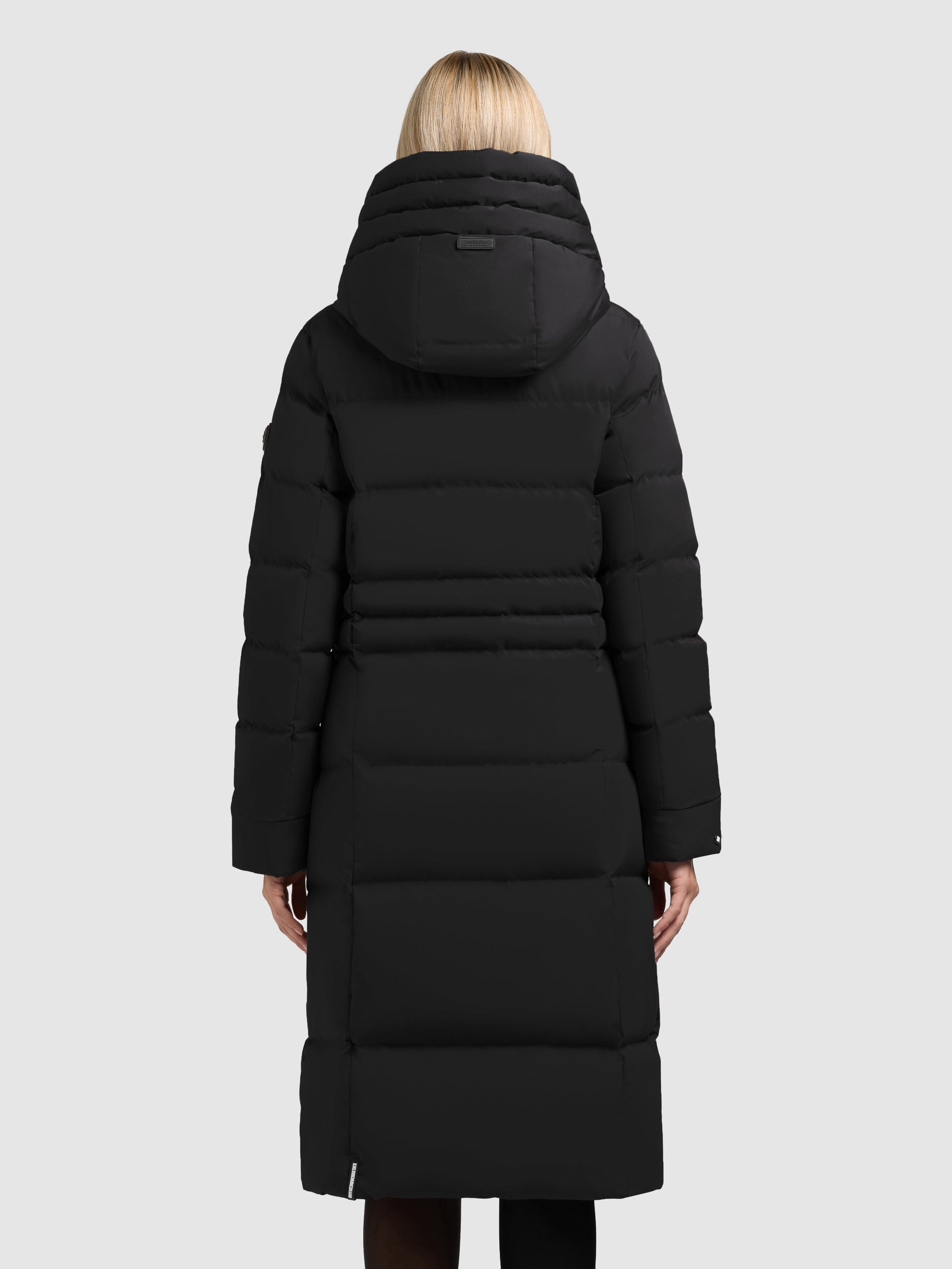 khujo-mantel-enakh-black-slim-fit-steppmantel-knielang-mit-kapuze-damen image 3