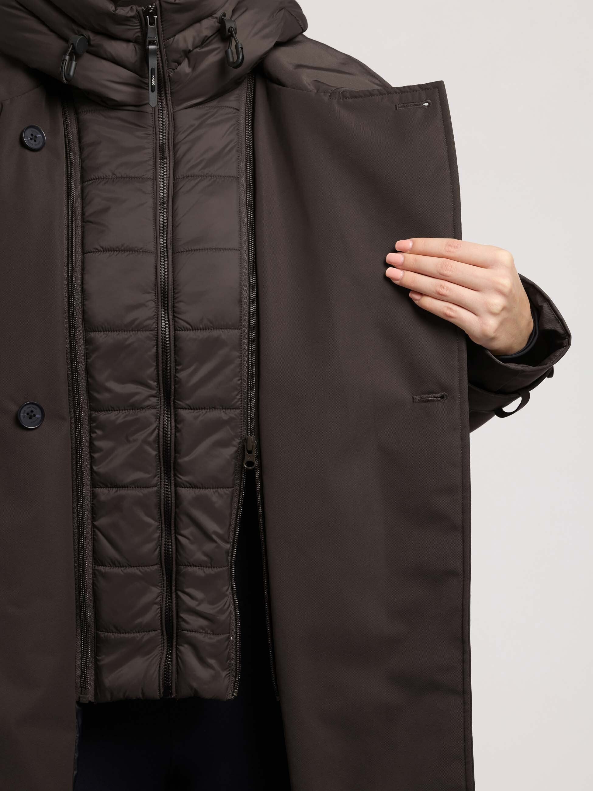 khujo-mantel-elena3-2in1-chocolate-chip-trenchcoat-mit-einsatz image 8