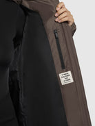 khujo-coat-prayce-taupe-dark-langer-steppmantel-damen image 8