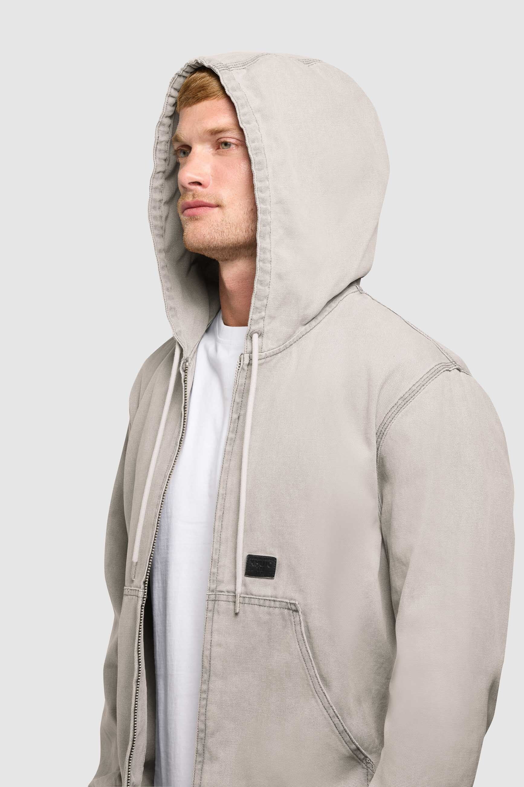 khujo-jacke-rhiis-greige-workwear-blouson-aus-baumwoll-canvas-mit-kapuze image 8