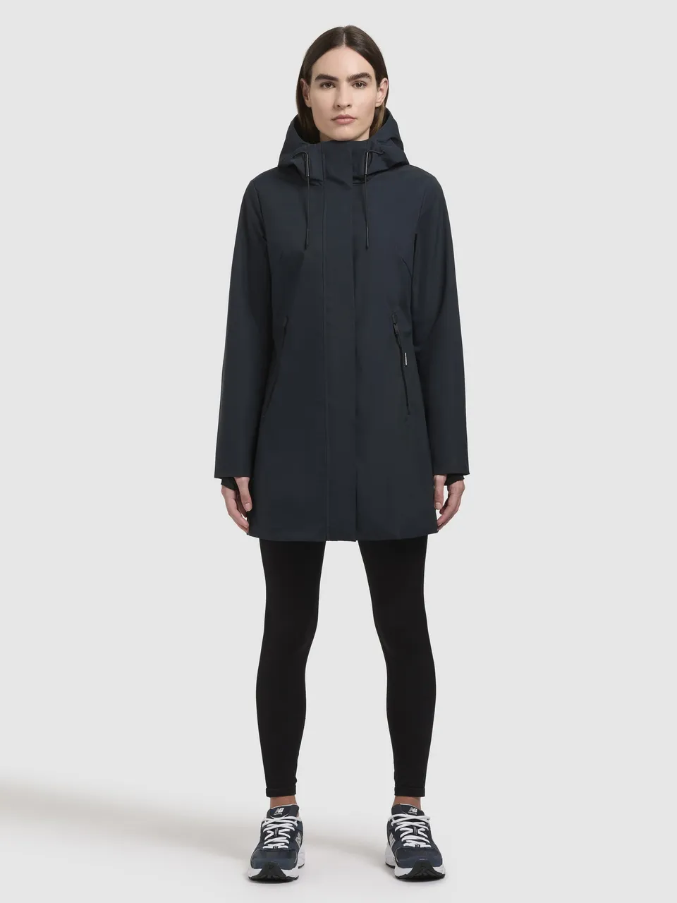 khujo-jacke-izaf3-dunkelblau-wasserabweisende-damen-regenjacke-mit-kapuze image 1