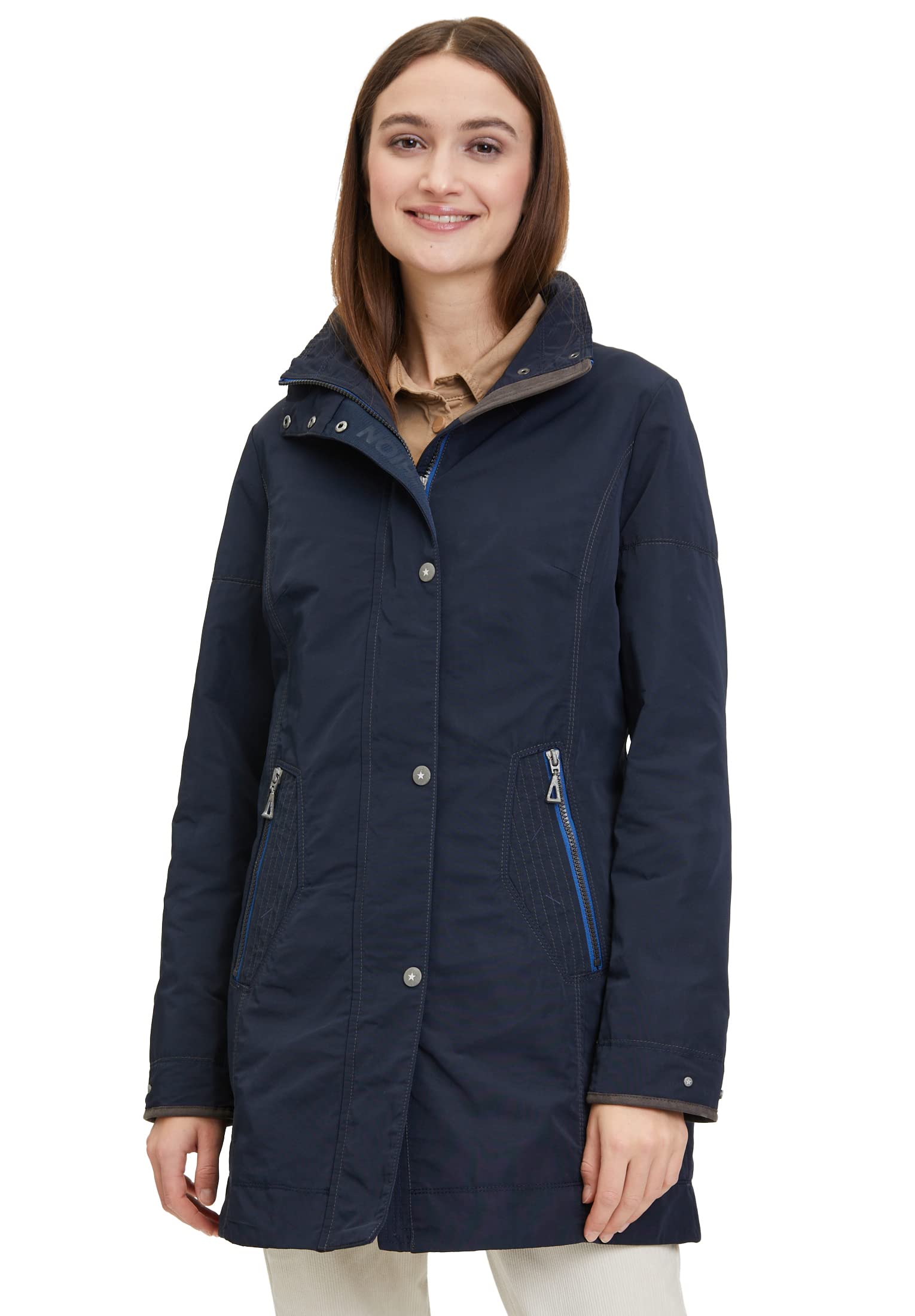 gil-bret-damen-sommerjacke-ripsware-mit-veloursleder-und-nieten image 8
