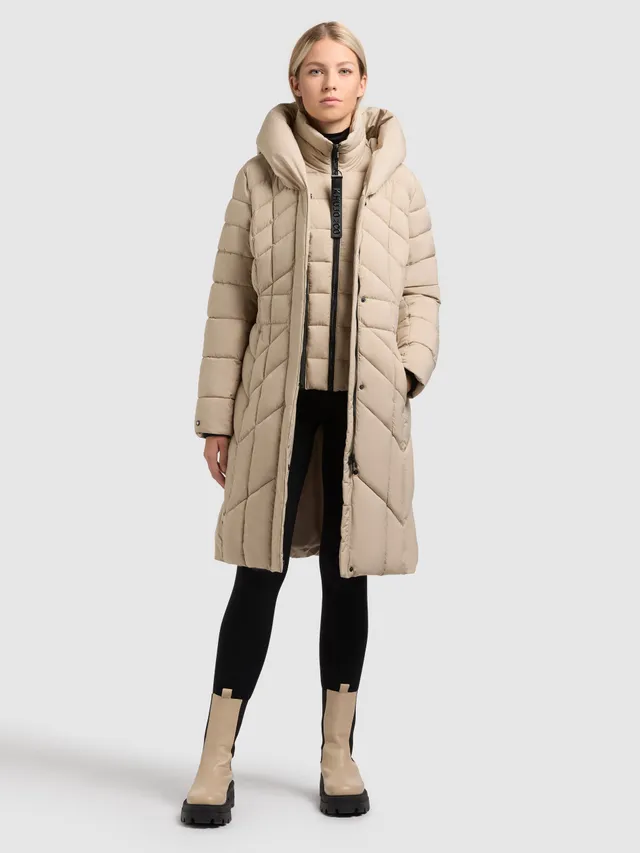 khujo-laio-2in1-damen-mantel-macaroon-beige-steppmantel-mit-herausnehmbarem-eins image 1