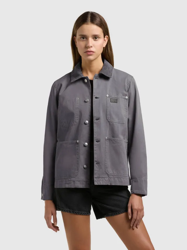 khujo-suzy-damen-jacke-fieldjacket-sea-grey image 1