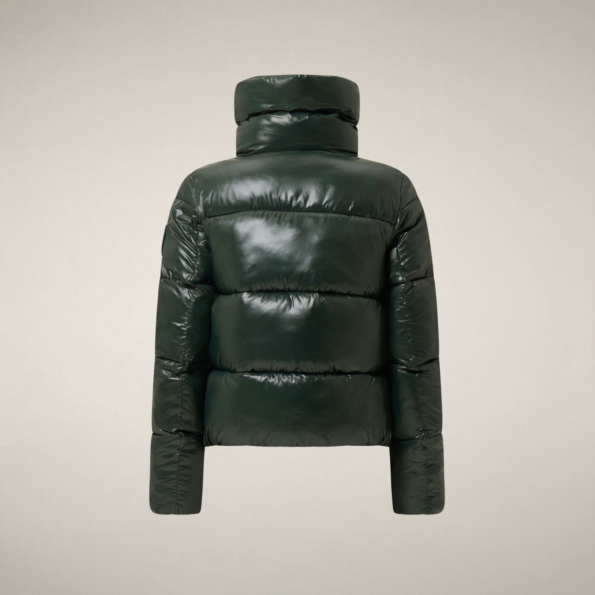 save-the-duck-isla-steppjacke-damen-nori-gr-n-laqu-mit-hohem-kragen image 4