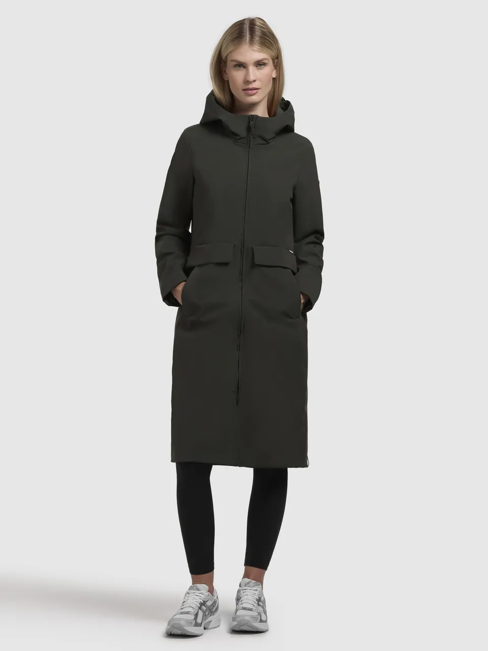 khujo-coat-layla-dunkelgr-n-wasserabweisender-kurzmantel image 1
