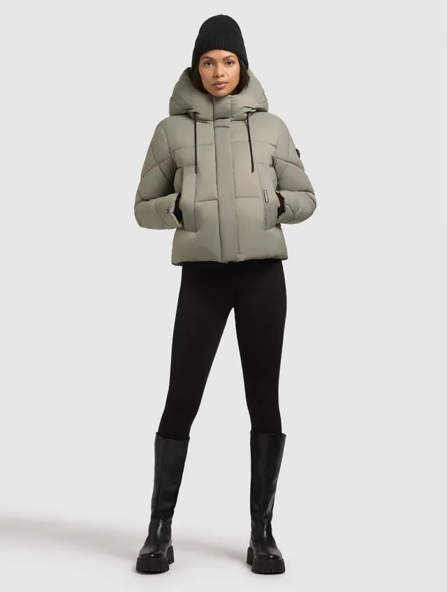 khujo-dafna-damen-steppjacke-witcher-green-kurz-slim-fit-mit-kapuze image 1