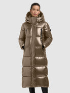 khujo-coat-rubina-shiny-kane-brown-wasserabweisender-glanz-steppmantel image 4