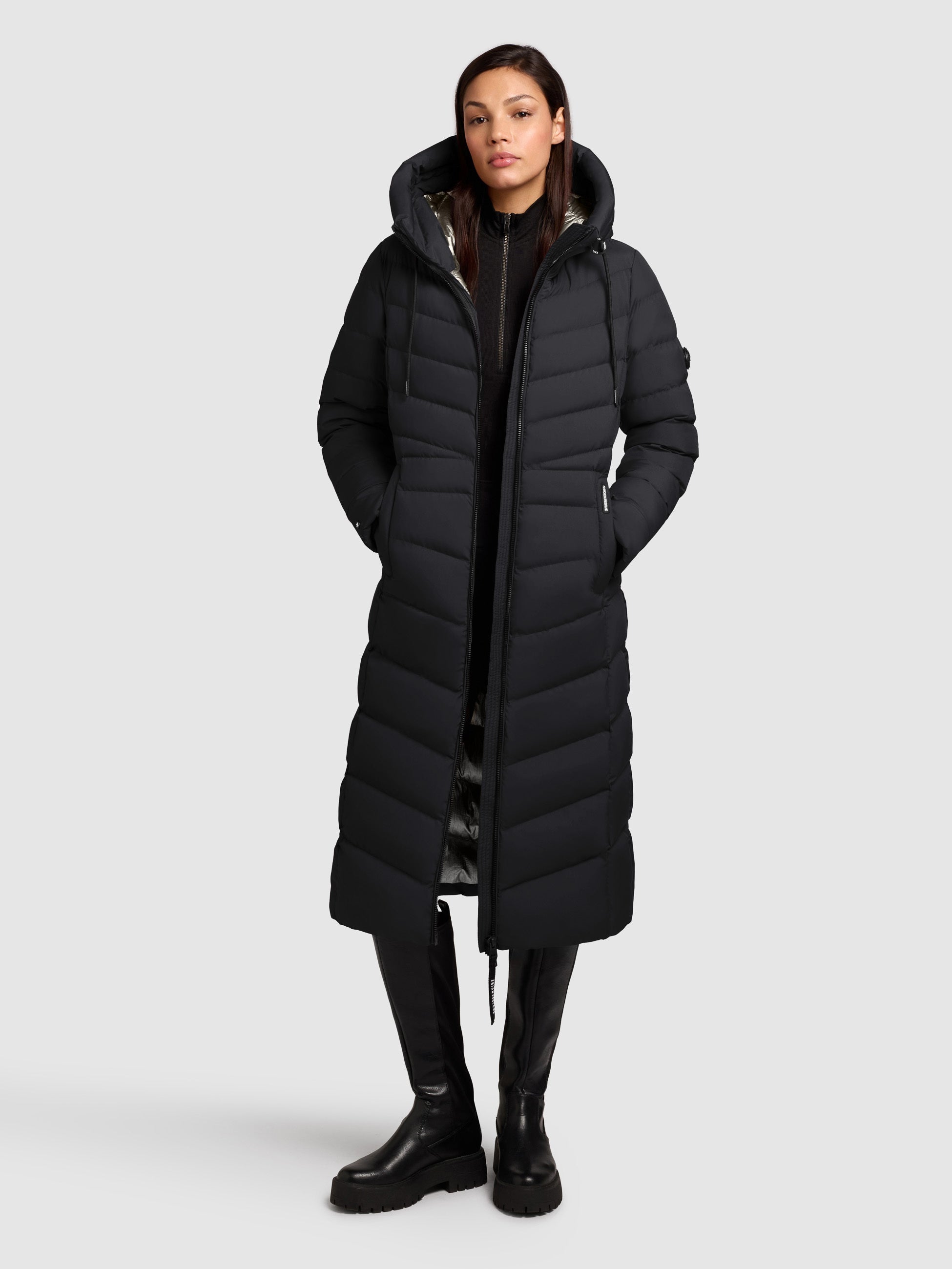 khujo-ingram4-black-steppmantel-damen-knielang-mit-kapuze image 2