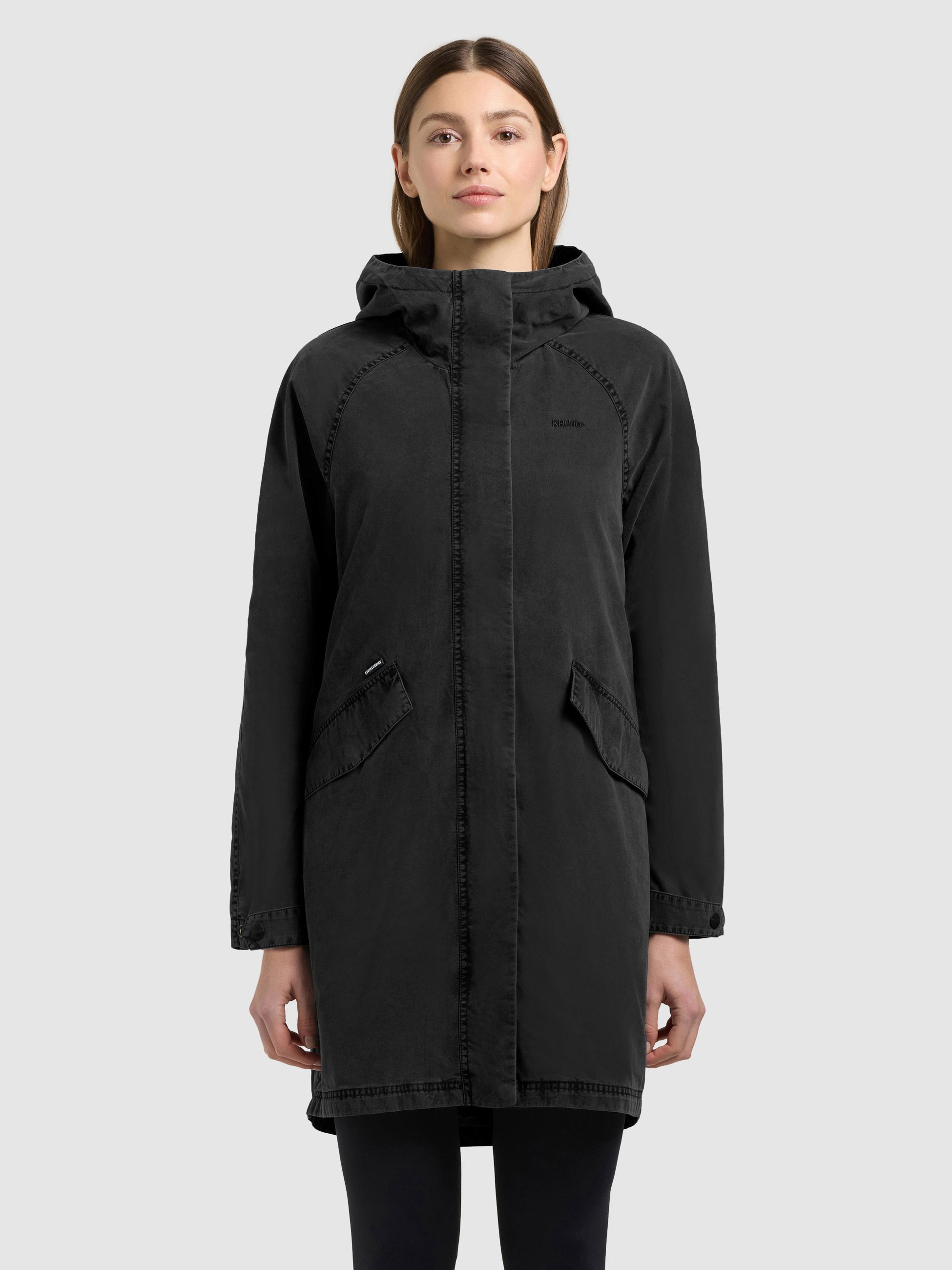 khujo-leal-black-black-kapuzenmantel-f-r-damen image 1